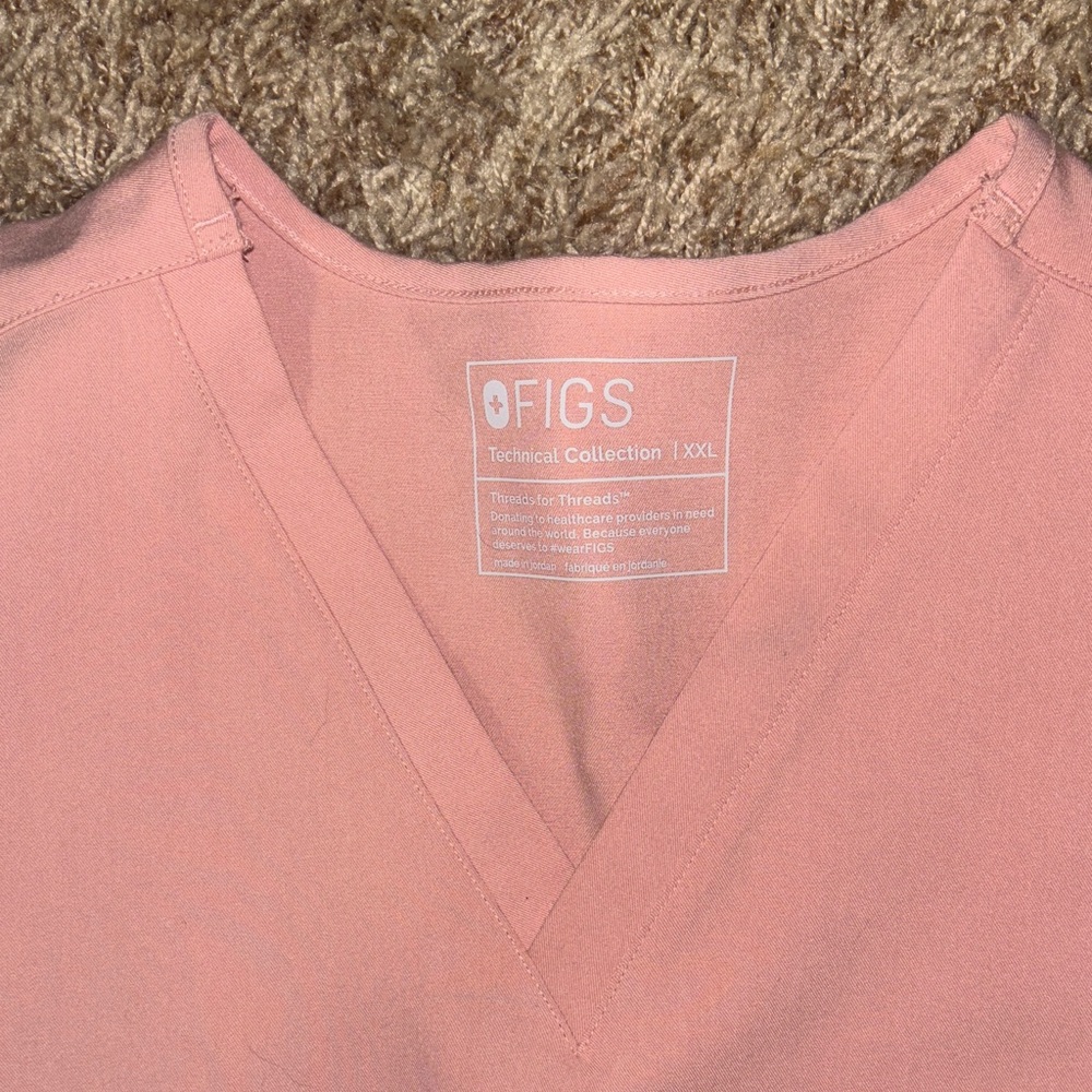 Figs Catarina scrub top size XXL color pink sand - Picture 2 of 3